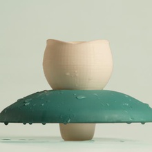 water lily floating mug tool 3d print model - Mito3D
