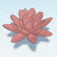 water lily flower decoration interior 3d print model - Mito3D