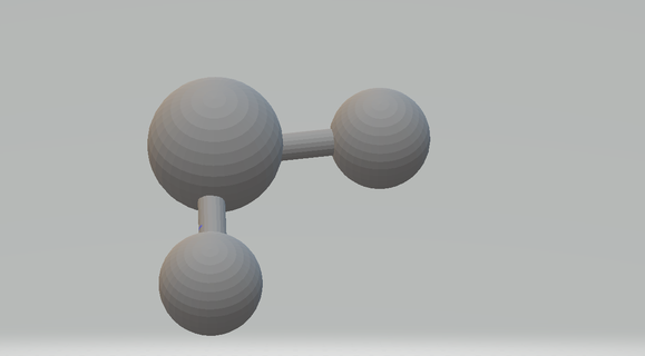 water molecule water  3d print model - Mito3D