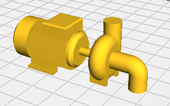 água bomba motor eletrico bombear agua 3D print model - Mito3D