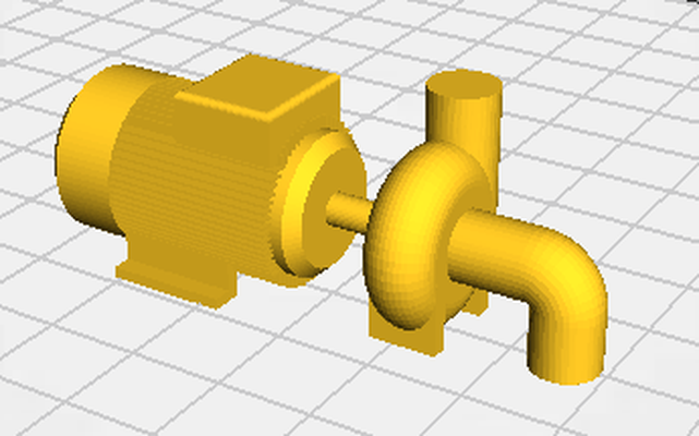 água bomba motor eletrico bombear agua 3d print model - Mito3D