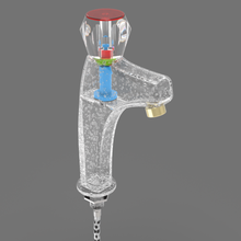 water tap concept model architecture keyshot catia design cad rendering 3d print model - Mito3D