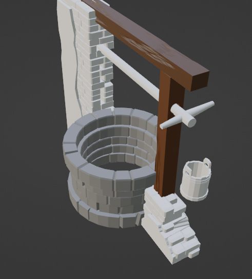 water well bucket 3D print model - Mito3D