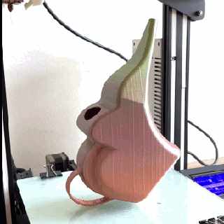 watering - cute elephant pot water garden vase planter indoor outdoor 3d print model - Mito3D