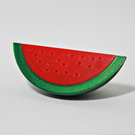 Wassermelone Obst Melancia Mehrfarbig Kunst 3D print model - Mito3D