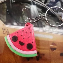 watermelon keychain tool key ring kawaii 3d print model - Mito3D