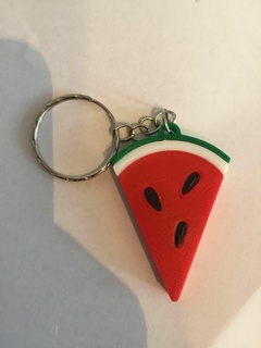 Wassermelone Schlüsselbund fob Obst doppelt Farbe 3d print model - Mito3D
