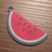 watermelon keychain various fruit tropical 3d print model - Mito3D