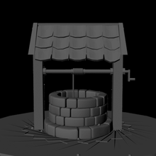 Wasser bauen mittelalterlich hölzern Struktur gruselig Elemente Umgebungen Bauernhof Halloween Magie Modell Okkulte alt Felsen unheimlich Stein 3d print model - Mito3D