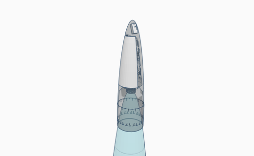 fusée eau parachute système 3d print model - Mito3D