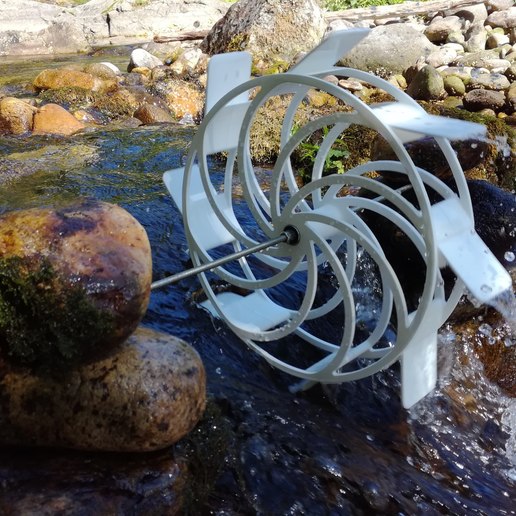 waterwheel moulin eau gioco la ruota acqua giocattolo cacciavite roue re rivi&egrave fiume jouet 3D print model - Mito3D