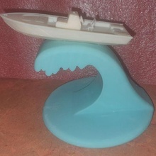 wave base boat art 3d print model - Mito3D