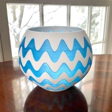 wave bowl dual extruder modern decor cool vase 3d print model - Mito3D