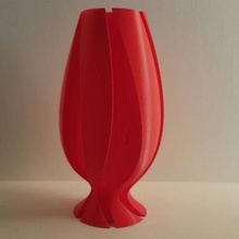 onda esculpida torpedo vaso a casa arte spiralized espiral modo de impressão vasos spirale 3d print model - Mito3D