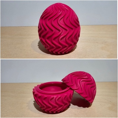 wave egg easter 3d print model - Mito3D