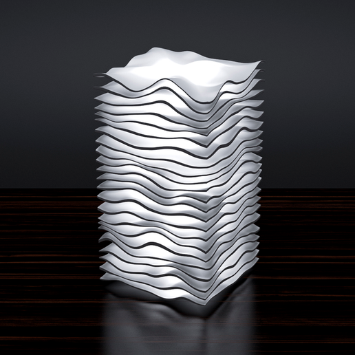 wave lamp 3D print model - Mito3D