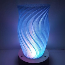 wave lamp 2 home flower vase lamps lampshade shade spiral mode spiralized printing twisted vases waves 3d print model - Mito3D