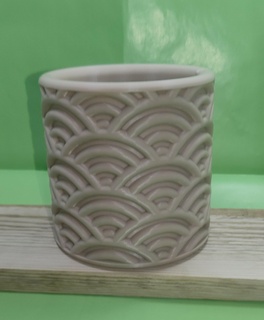 wave pattern flowerpot gardening decoration container vase pot garden art design geometric modern waves 3d print model - Mito3D