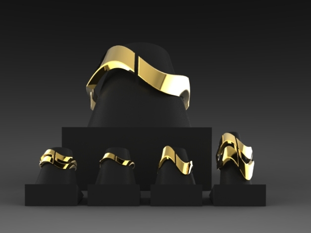 onda squillare braccialetto serie 3D print model - Mito3D