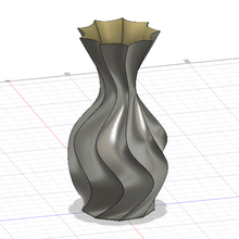 wave vase home flowers art 3d print model - Mito3D