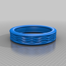 dalgalar yüzük - beşinci element takı 3d print model - Mito3D