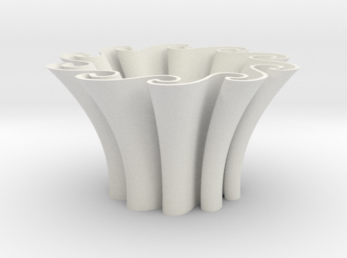 waves vase glass bowl decorative planters pot flowerpot flower plantpot 3D print model - Mito3D