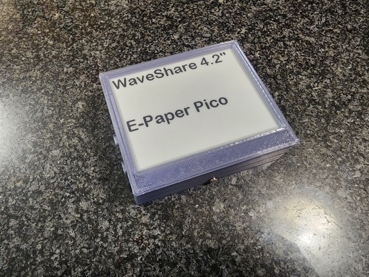 waveshare 42 inch e-paper pico screen enclosure wavewshare epaper raspberry pi 3d print model - Mito3D