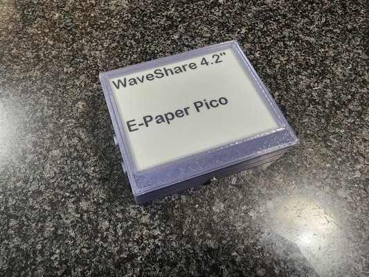 waveshare 42 inch e-paper raspberry pi pico screen enclosure electronics 3d print model - Mito3D