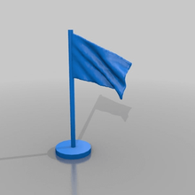 waving flag smooth solid art models 3d print model - Mito3D