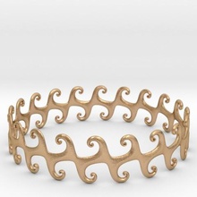 wavy bracelet jewelry waves 3d print model - Mito3D