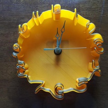 wellig Uhr home analog-Uhr Kunst Kunstprojekt genial Super Soße awesomeness Gesicht cool creative kit Zeit Wanduhr 3d print model - Mito3D