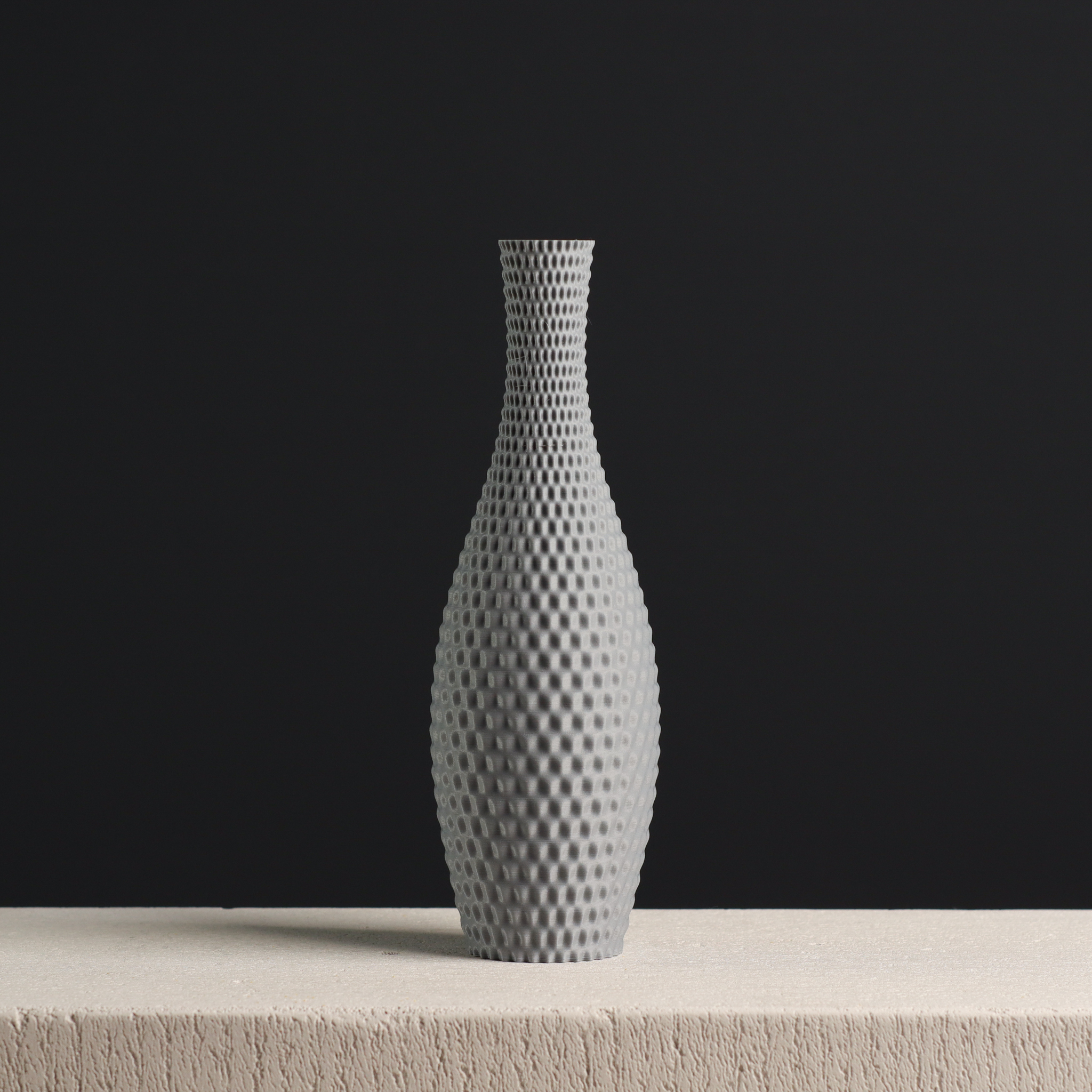 wavy cubed decoration vase mode Home vases flower floor slimprint tall textured shelf decor table living room cabinet 3D print model - Mito3D