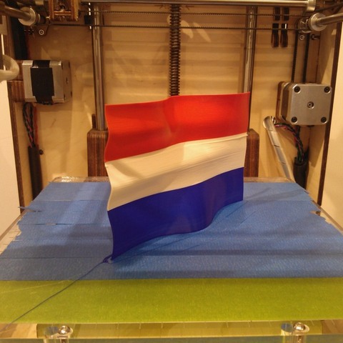 ondulado bandera holandesa varios 3D print model - Mito3D