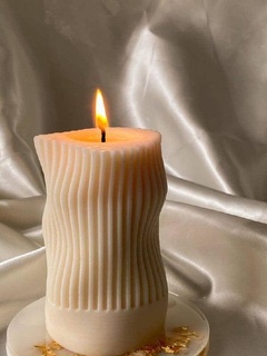 ondulato scanalato candela ondulato scanalato stl amore arredamento casa Home decor candela muffa vacanza carina minimo 3d print model - Mito3D
