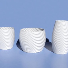ondulato organico ciotola coppe vaso di fiori casa 3d print model - Mito3D