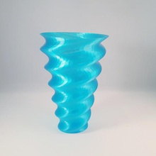 ondulés organique vase mode art spirale de fleurs twist la décoration maison plateau décor plante 3d print model - Mito3D