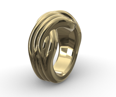 wavy ring abrazaq 3d print model - Mito3D