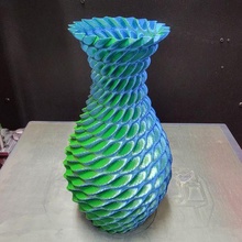 wavy scaley vase architecture mode spiral cool large 3d print model - Mito3D