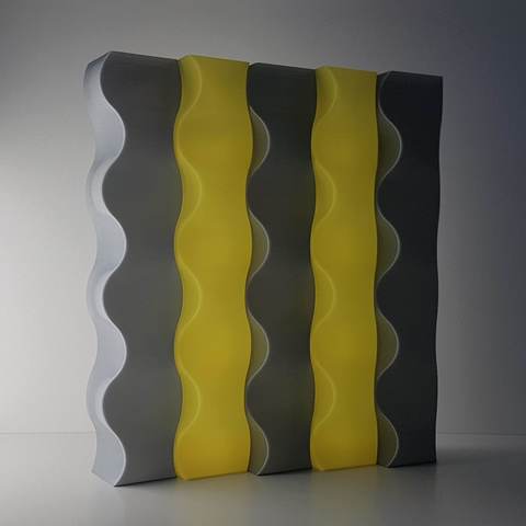 wavy vase home 3D print model - Mito3D