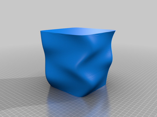 wavy vase bin tools organic shape trashcan mode containers box organization storage 3d print model - Mito3D