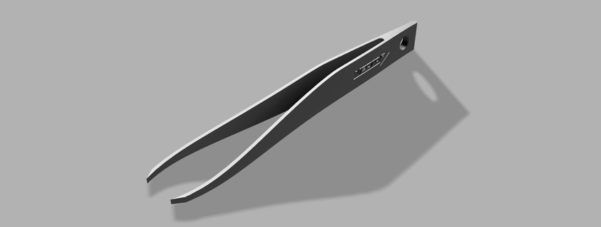 waxing-type nose tweezers - clamp waxing hair 3d print model - Mito3D