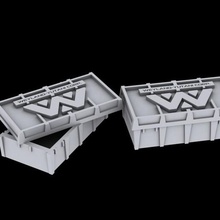 wayland yutani corp crate aliens avp vs predator colonial marines container scatter terrain scenery 3d print model - Mito3D