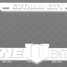 wayne gotham şehri plaka çerçevesi işletmeler sanat işaretleri logolar batman 3d print model - Mito3D