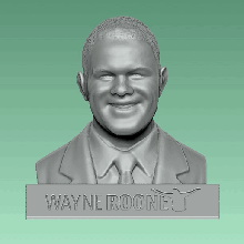 Wayne rooney arte fallimento testa scultura calcio Inghilterra 3d print model - Mito3D