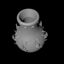 wc pot outil de vaso la fleur 3d print model - Mito3D