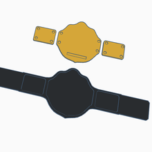 wcw 1 6 heavyweight championship belt wwe wrestling 1/6 one sixth 3d print model - Mito3D