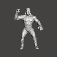 wcw galoob lucha libre prensado captura Scott Steiner figura stl obj gratis l Lex 3d print model - Mito3D