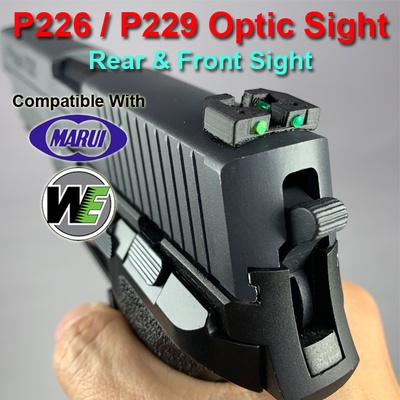 we airsoft tokyo marui replica sig sauer p226 p229 tactical fiber optic sight 3d print model - Mito3D