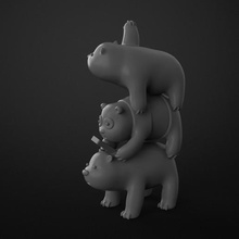 we bare bears 3d art print model 3d print model - Mito3D