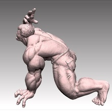 hemos hulk art super héroe verde vengadores hombre masculino cuerpo muscular 3d print model - Mito3D